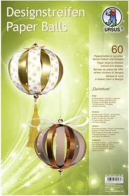 Product packaging for paper strips to create paper balls.