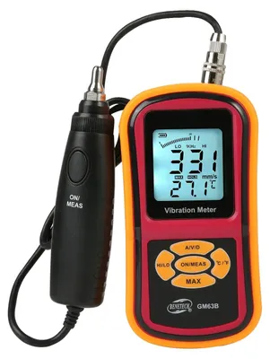 Image de Appareil de mesure des vibrations, affichage numérique, design compact, rouge