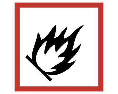Obrázek produktu pro Walteco Symbol GHS 02 – HOŘLAVÉ 100x100mm, samolepka