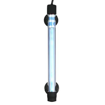 Produktbild von 9-W-UV-Sterilisationslampe, tauchfähig, UV-Sterilisator, Wasserdesinfektion für Aquarien, Fischbecken, Teiche, AC 220–240 V