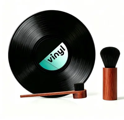 Produktbild von Schallplatten Reiniger Set mit Bürste für Vinyl und Stylus, antistatische Staubreinigung