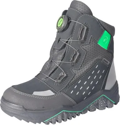 Produktbild von RICOSTA Boots ICE für kleine Weltentdecker HighTech/Textil Schnürung Warmfutter Jungen grigio/grau Grau/Grün Größe 34