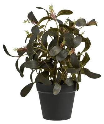 Immagine prodotto di Pianta artificiale tipo eucalipto in vaso nero 35 cm