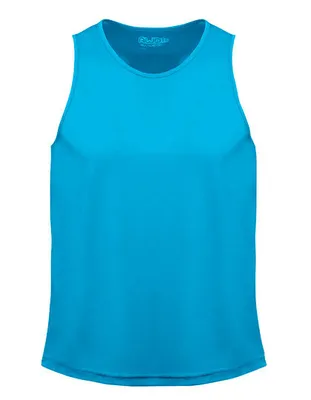 Immagine prodotto di Just Cool JC007 | Cool Vest Tank Top Sport T-Shirt - WRAP cert. Produzione - Colore: Blu Zaffiro - Taglia: S