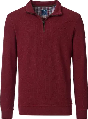 Produktbild von REDMOND Casual Herren Strick-Troyer Zipper Comfort Rot 4XL