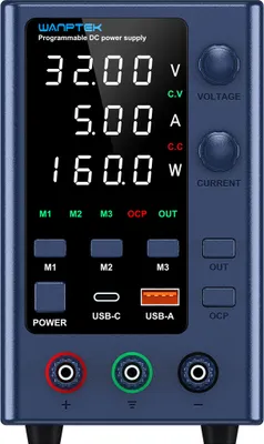 Obrázek produktu pro WANPTEK EPS3205 Laboratorní napájecí zdroj, nastavitelný 0-32V 0-5A, vysoká stabilita, univerzální ochrana, 160W digitální displej Laboratorní napájecí zdroj