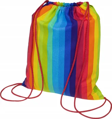 Obrázok produktu pre Batoh so šnúrkou Eco – bavlnená taška na telocvik 38 × 42 cm, 145 g, farebný LGBT dizajn