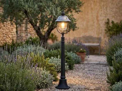 Produktbild von LED Wegeleuchte im Landhausstil Höhe 125cm, Pollerleuchte zur Gartenbeleuchtung