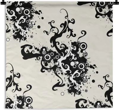 Produktbild von MuchoWow® Wandteppich Wandbehang Muster - Zen - Abstrakt 60x60 cm Tapisserie Dekoration Wandtuch - Dekorationen - Wand Decke