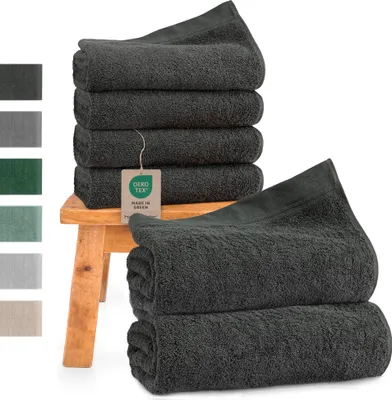 Produktbild von Hausfelder Handtücher Set (Anthrazit, 2 Badetücher + 4 Handtücher)