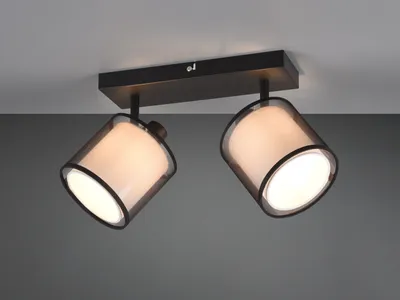 Produktbild von Deckenleuchte - Schwarz - Metall - 2-flammig - B 32 cm