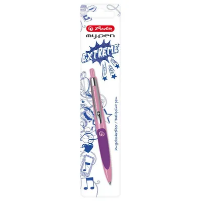 Zdjęcie produktu dla Herlitz my.pen, Spinacz, Przyciskany długopis, Możliwość ponownego napełnienia, Niebieski, 1 szt.