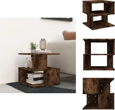 Produktbild von vidaXL Beistelltisch Räuchereiche 40x40x40 cm Holzwerkstoff -  Beistelltische