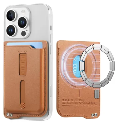 Produktbild von MagSafe-Kartenhalter aus veganem Leder für Mobiltelefone
