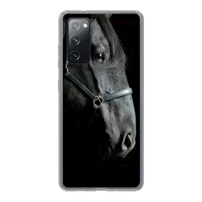 Produktbild von MuchoWow® Handyhülle Schutzhülle Hülle für Samsung Galaxy S20 FE Pferd - Schwarz - Halfter Silikon Softcase Handy Hülle - Abdeckung
