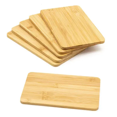 Produktbild von Schneidebrett aus Bambus 22x14x0,8 cm - 6er Set (2x3)