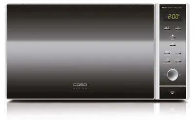 Produktbild von Caso MG25C MENU 3331 Mikrowelle, Glasdekor, 900 Watt, 25 l Volumen, 48 cm Breite, Grillfunktion