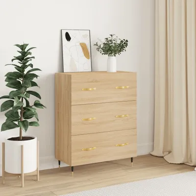 Produktbild von [Home] Sideboard Sonoma-Eiche 69,5x34x90 cm Holzwerkstoff , Neue Mode 2024 im häuslichen Leben