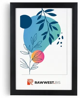 Produktbild von RAWWEST.BIS Holz Bilderrahmen 50x60 cm Plexiglas Poster Foto Wandrahmen Schwarz