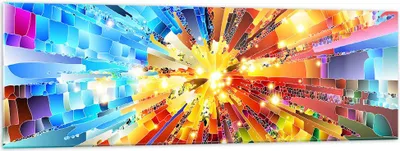 Produktbild von Bilder auf glas - Abstraktion modern - 160x50cm - Glasbilder - Wandbilder - Kunstdruck - zum Aufhängen bereit - Wanddekoration aus Glas - Glas Bilder - Wandbild auf Glas - Einteilig - GAB160x50-3982