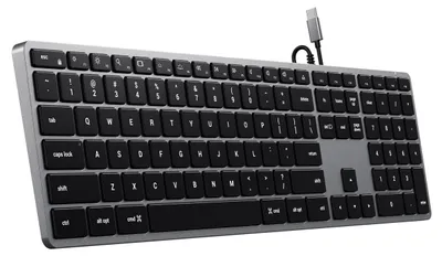 Productafbeelding van Satechi Slim W3 USB-C Wired Toetsenbord - QWERTY - Grijs
