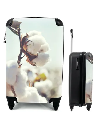 Produktbild von MuchoWow® Koffer Handgepäck Trolley Rollkoffer Kleine Reisekoffer mit 4 Rollen - Pflanzen - Blume - Zweig - Natur - Cabin Size < 55x40x23 cm & 55x40x20 cm - Fotokoffer - Kabinenkoffer - Boardgepäck - Reise-Box - Reisekoffer - Reisegepäck - Koffer mit Bild - Trolley für Kinder