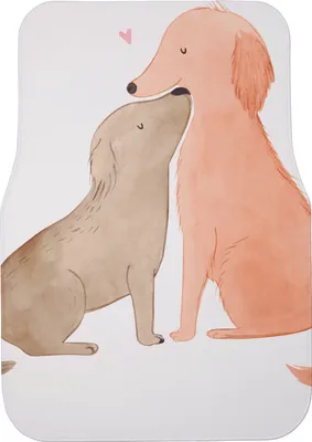 Produktbild von Mr. & Mrs. Panda Automatte Hunde Liebe - Schwarz - Geschenk, Hund, Auto-Fußmatte, Herz, Sprüche, Fußmatte Fürs Auto, Vertrauen, Hundeliebe, Autoteppich