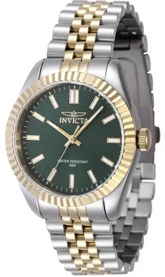 Obrázok produktu pre Invicta Specialty 47501 Dámske Hodinky - Quartz Hnací Mechanizmus - Nerezová Oceľ so Zeleným Ciferníkom - 36 mm