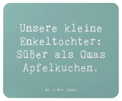Produktbild von Mr. & Mrs. Panda Mousepad Spruch Enkeltochter Süß - Meeresbrise - Geschenk, Mouse Pad, Lächeln, Beziehung, Süße, pc mauspad, computer, laptop, Großeltern, Weihnachten