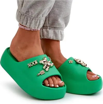 Produktbild von Leichte Schaumstoff Flip Flops für Frauen mit Ornamenten Grün Orchia 36/37