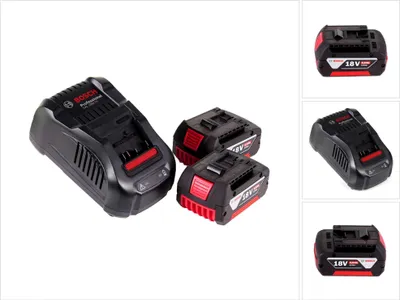 Zdjęcie produktu dla Bosch Starter-Set, Bateria, Litowo-jonowa (Li-Ion), 5 Ah, 18 V, GAL 1880 CV, Czarny