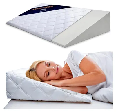 Produktbild von Bezug für Keilkissen für Bett und Sofa - 45 x 100 cm Überzug für Refluxkissen und Lesekissen