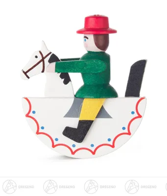 Produktbild von Nussknacker Mini-Reiterlein grün Höhe ca 5 cm NEU