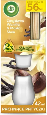 Zdjęcie produktu dla Air Wick Odświeżacz Powietrza Patyczki Wanilia i Shea 42 ml