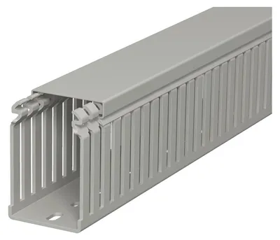 Produktbild von OBO LKV 75050 Verdrahtungskanal ** 75x50x2000 PVC steingrau RAL7030 6178
