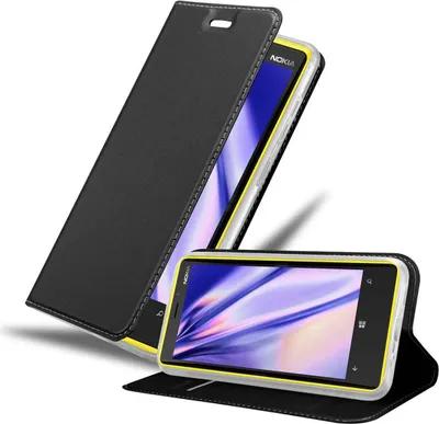 Produktbild von Cadorabo Handyhülle für Nokia Lumia 920 Schutz Hülle in Schwarz Cover Etui Book Case Booklet