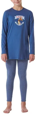 Immagine prodotto di Pigiama da ragazza Schiesser, completo con maglia lunga e leggings, taglie dalla 92 alla 140