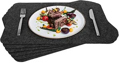 Produktbild von Rubberneck Tischsets (6er Set, Filz, 45 x 32 cm, dunkelgrau)