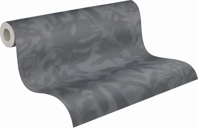Produktbild von Livingwalls Floral-Vliestapete – Grau, Schwarz – 10,05 x 0,53 m