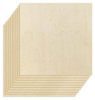 Productafbeelding van 10 stuks Basswood 200 x 200 x 2 mm, voor ambachten en laserprojecten