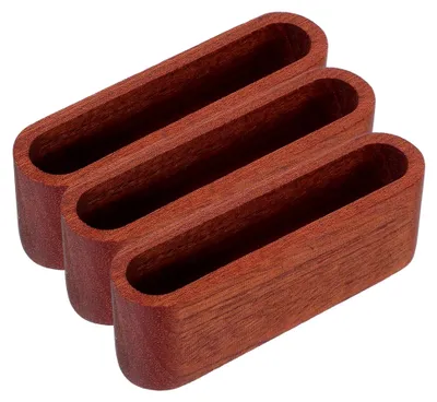 Produktbild von 3 Stück Visitenkartenhalter aus Holz für den Schreibtisch