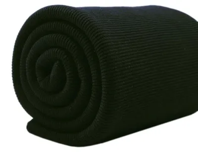 Produktbild von Baumwollmanschetten – Elastisch gestrickt – 110 cm breit – Schwarz