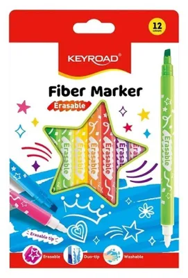 Productafbeelding van Flamastry KEYROAD, vezelmarker, uitwisbaar, 12 kleuren