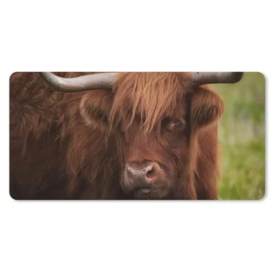 Produktbild von MuchoWow® Mauspad Mousepad Schottischer Highlander - Orange - Tiere 60x30 cm - Mousepads - Maus Mat - Pad - Mausunterlage - Nachhaltig
