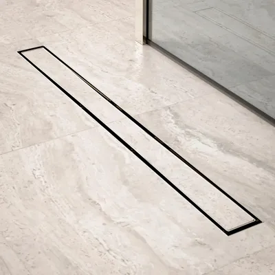 Produktbild von Duschrinne – 80 cm – Fliesenrost – Edelstahl – mit Flansch