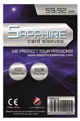 Produktbild von Sapphire: 100 Umschläge EURO Blue (59 x 92 mm) (italienische Ausgabe) – Kartenschutzhüllen – Red Glove