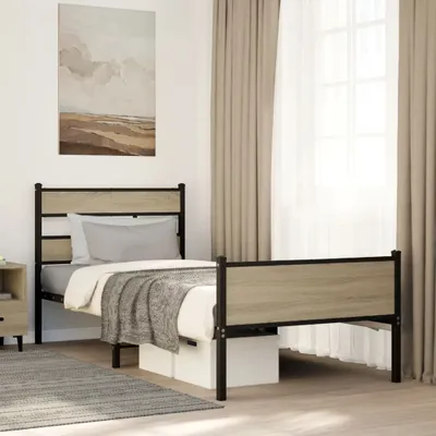 Produktbild von Möbel Bettgestell ohne Matratze Sonoma-Eiche 90x200 cm Holzwerkstoff4017283