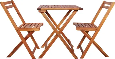 Produktbild von vidaXL 3-tlg. Bistro-Set Klappbar Massivholz Akazie