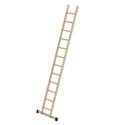 Produktbild von Günzburger Steigtechnik Sprossen-Anlegeleiter Holz mit Traverse 12 Sprossen - 033115