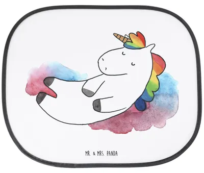 Produktbild von Mr. & Mrs. Panda Sonnenschutz Auto Einhorn Wolke 7 - Weiß - Geschenk, Glaube, Witzig, für, Unicorn, Sonnenblende, Autoscheiben, Menschen, Einhörner, Lustig, Fürs